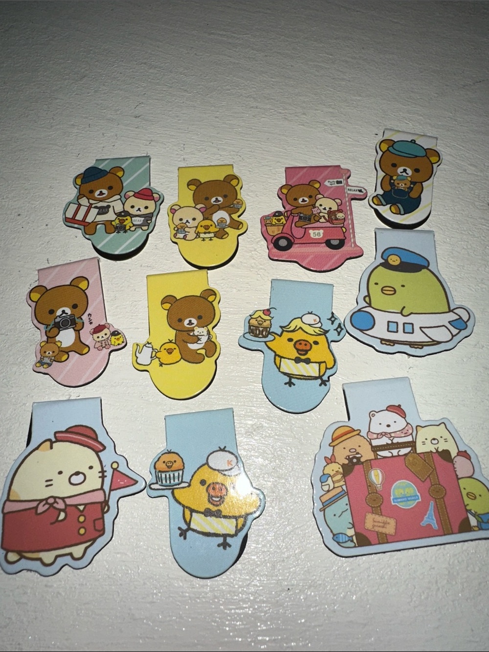 San-x sumikko gurashi & Rilakkuma magnetic bookmarks Set 11